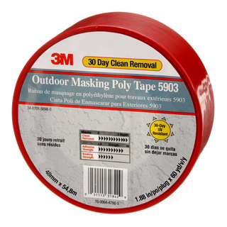 7000049309 3M MASKING POLY TAPE 5903 (RED)