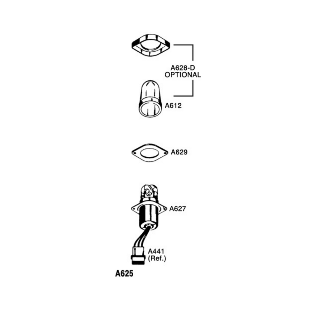 WHELEN A628 LENS RETAINER 19-170057-009